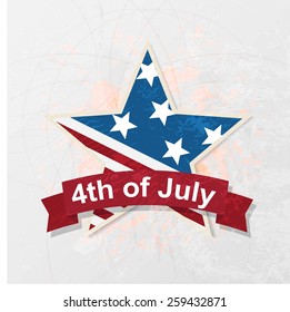Independence Day with star in national flag colors