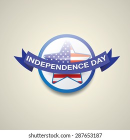 Independence Day with star in national flag colors