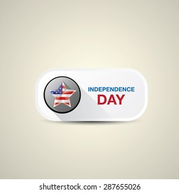 Independence Day with star in national flag colors
