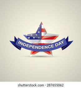 Independence Day with star in national flag colors