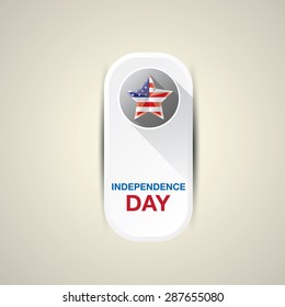 Independence Day with star in national flag colors