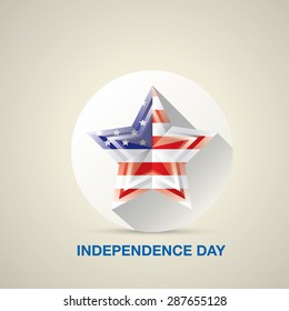 Independence Day with star in national flag colors