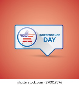 Independence Day with star in national flag colors