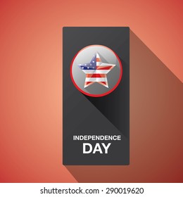 Independence Day with star in national flag colors