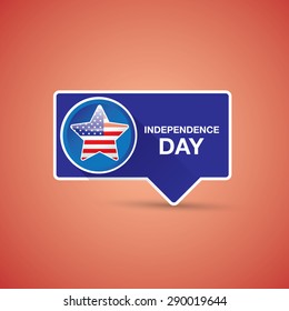 Independence Day with star in national flag colors