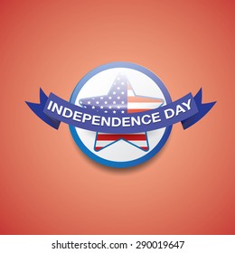 Independence Day with star in national flag colors