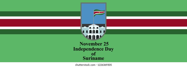 Independence Day of Suriname vector illustration. Suitable for greeting card, poster and banner.