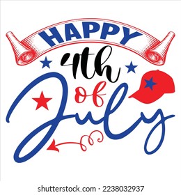 Independence Day SVG Design Vector File.