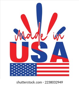 Independence Day SVG Design Vector File.