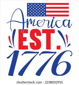 Independence Day SVG Design Vector File.