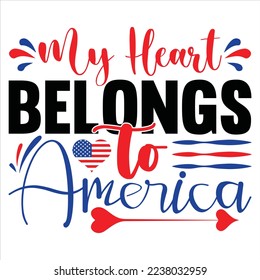 Independence Day SVG Design Vector File.