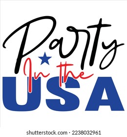 Independence Day SVG Design Vector File.