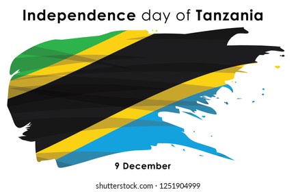 Independence day of Tanzania public holiday is always celebrated on 9 December design vector illustration