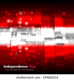 Independence Day. Techno. Abstract. Glowing. Used as an background, card, greeting, printed materials.  flag of Austria