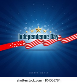 Independence day template background, vector illustration