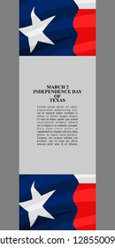 Independence day of Texas ector illustration. Suitable for greeting card, poster and banner. 