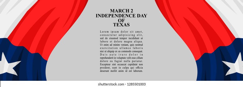 Independence day of Texas ector illustration. Suitable for greeting card, poster and banner. 