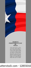 Independence day of Texas ector illustration. Suitable for greeting card, poster and banner. 