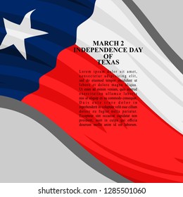 Independence day of Texas ector illustration. Suitable for greeting card, poster and banner. 
