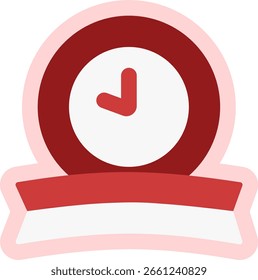 independence day time flat style sticker design