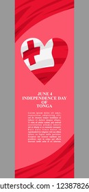 Independence Day of Tonga vector illustration. Suitable for greeting card, poster and banner.