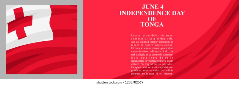 Independence Day of Tonga vector illustration. Suitable for greeting card, poster and banner.