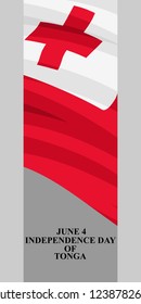 Independence Day of Tonga vector illustration. Suitable for greeting card, poster and banner.