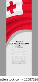 Independence Day of Tonga vector illustration. Suitable for greeting card, poster and banner.
