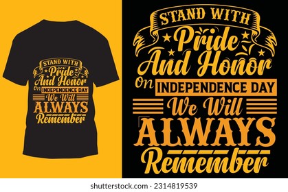 independence day t-shirt design elements