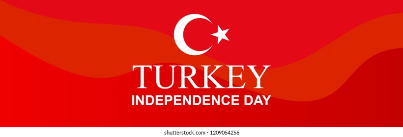 independence day of turkey banner vector templates
