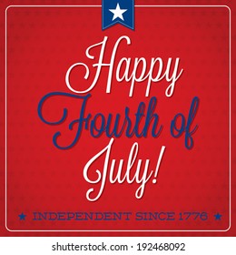 Independence Day typographic card in vector format.
