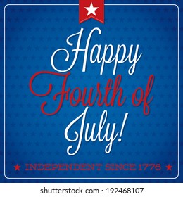 Independence Day typographic card in vector format.