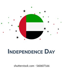 Independence day of United Arab Emirates. Patriotic Banner. Vector illustration