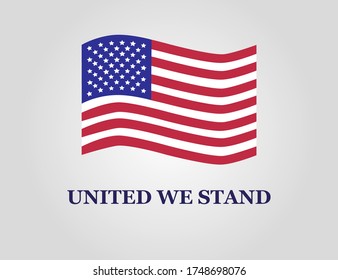 Independence day United States of America. The USA flag for fourth of July. United we stand in vector