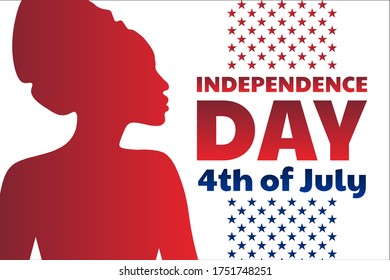 Independence Day in United States of America, USA. 4th of July. Holiday concept. Template for background, banner, card, poster with text inscription. Vector EPS10 illustration