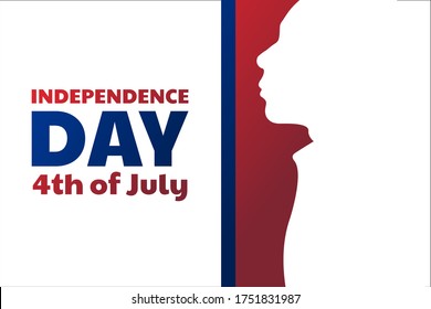 Independence Day in United States of America, USA. 4th of July. Holiday concept. Template for background, banner, card, poster with text inscription. Vector EPS10 illustration