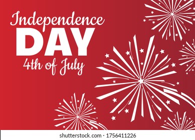 Independence Day in United States of America, USA. 4th of July. Holiday concept. Template for background, banner, card, poster with text inscription. Vector EPS10 illustration