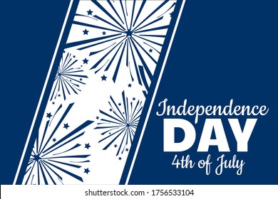 Independence Day in United States of America, USA. 4th of July. Holiday concept. Template for background, banner, card, poster with text inscription. Vector EPS10 illustration