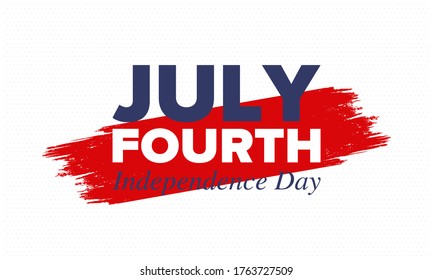 Independence Day in United States of America. The Fourth of July. Happy national holiday, celebrated annual in July 4. American flag. Country freedom day. Patriotic event design. Vector poster