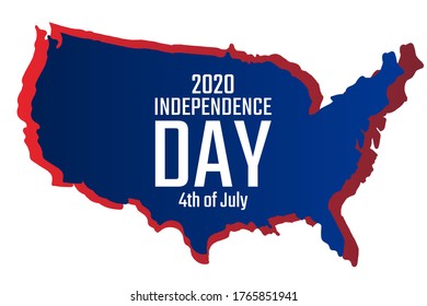 Independence Day in The United States of America, USA. 4th of July. Holiday concept. Template for background, banner, card, poster with text inscription. Vector EPS10 illustration