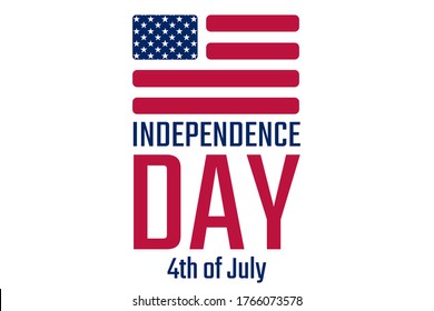 Independence Day in The United States of America, USA. 4th of July. Holiday concept. Template for background, banner, card, poster with text inscription. Vector EPS10 illustration