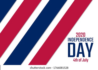 Independence Day in The United States of America, USA. 4th of July. Holiday concept. Template for background, banner, card, poster with text inscription. Vector EPS10 illustration