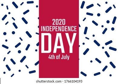 Independence Day in The United States of America, USA. 4th of July. Holiday concept. Template for background, banner, card, poster with text inscription. Vector EPS10 illustration