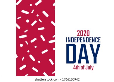 Independence Day in The United States of America, USA. 4th of July. Holiday concept. Template for background, banner, card, poster with text inscription. Vector EPS10 illustration