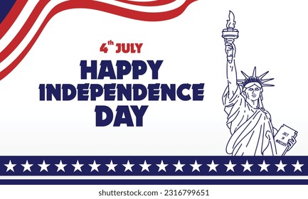 Independence Day United States of America Vector Background, perfect for office, company, school, social media, advertising, printing and more