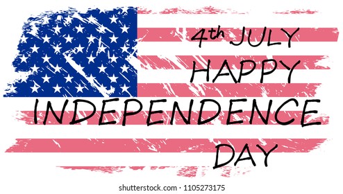  Independence Day of the United States. Can be used for 4th july as party invitation, background , backdrop, ad, sale promotion. Vector illustration
