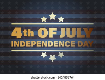 Independence Day in the United States. Fourth of July. Poster, template, greeting card, banner, background design. Vector EPS 10.