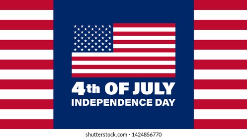 Independence Day in the United States. Fourth of July. Poster, template, greeting card, banner, background design. Vector EPS 10.