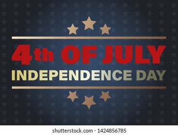Independence Day in the United States. Fourth of July. Poster, template, greeting card, banner, background design. Vector EPS 10.