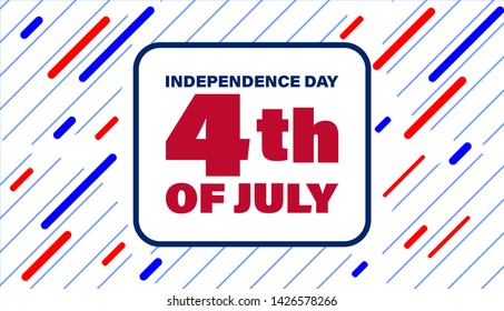 Independence Day in the United States. Fourth of July. Poster, template, greeting card, banner, background design. Vector EPS 10.